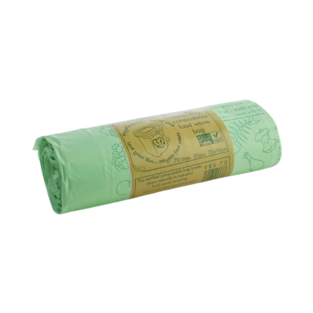 COMPOSTABLE BIODEGRADABLE BIN LINERS 70 LITRE (10-PACK) x 1