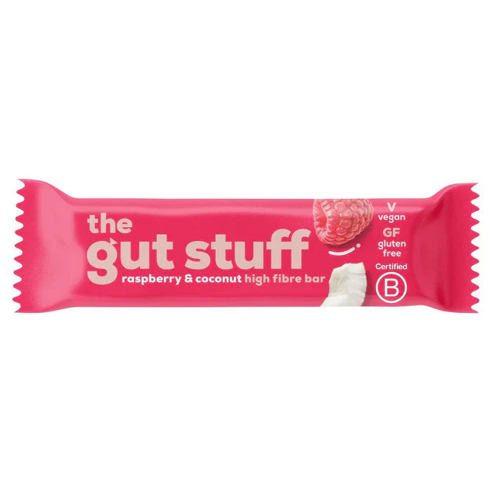 THE GUT STUFF GOOD FIBRATIONS RASPBERRY & COCONUT BAR (35g) x 12