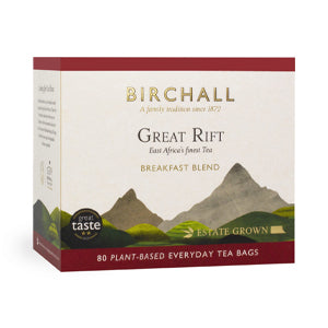 BIRCHALL TEA GREAT RIFT BREAKFAST BLEND TEA BAGS (RFA) X 80