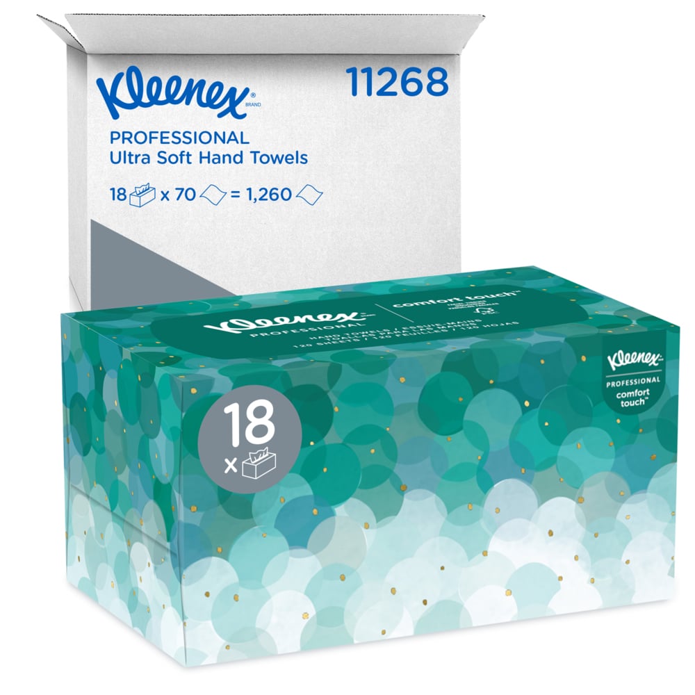 KLEENEX 1126 ULTRA SOFT POP-UP INTERFOLDED HAND TOWELS (18 x Boxes)
