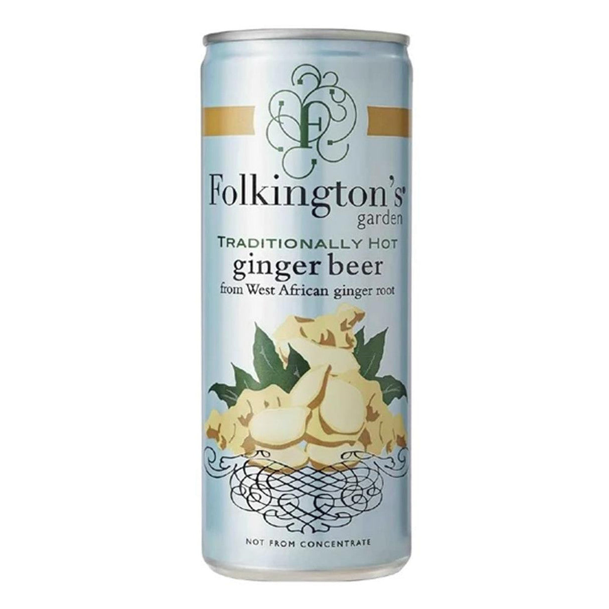FOLKINGTONS GINGER BEER CANS (250ml) x 12