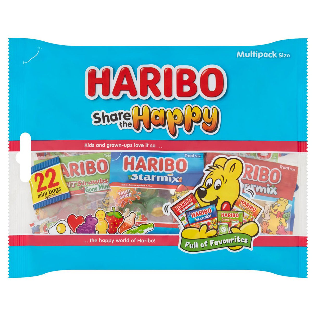 HARIBO SHARE THE HAPPY 22 TREATSIZE MINI PACKS (352g)