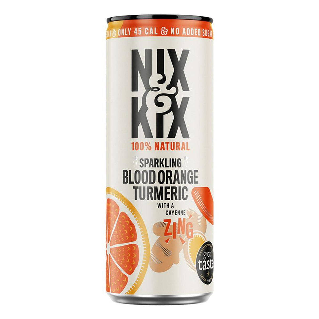 NIX & KIX BLOOD ORANGE & TURMERIC CANS (250ml) x 24