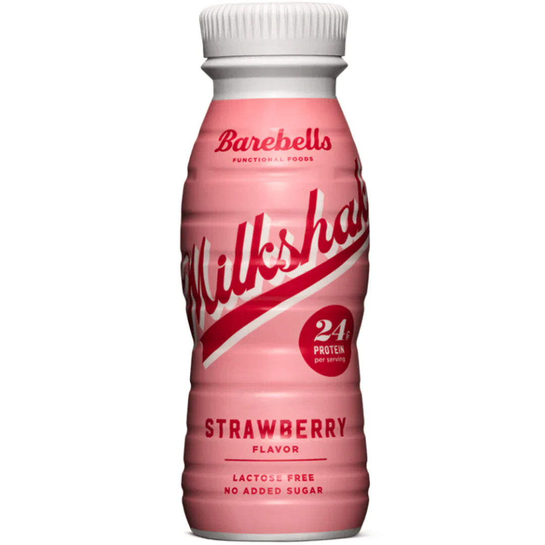 BAREBELLS STRAWBERRY PROTEIN MILKSHAKES (330ml) x 8