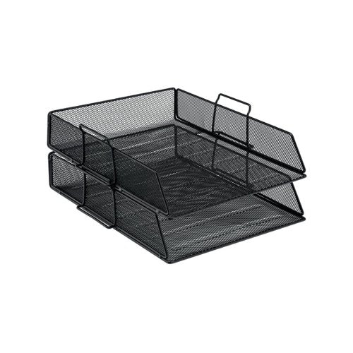 5 STAR OFFICE WIRE MESH LETTER TRAY BLACK