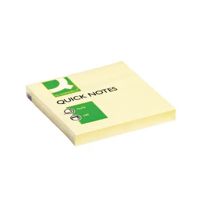 Q-CONNECT YELLOW QUICK NOTES (76x76mm) x 12