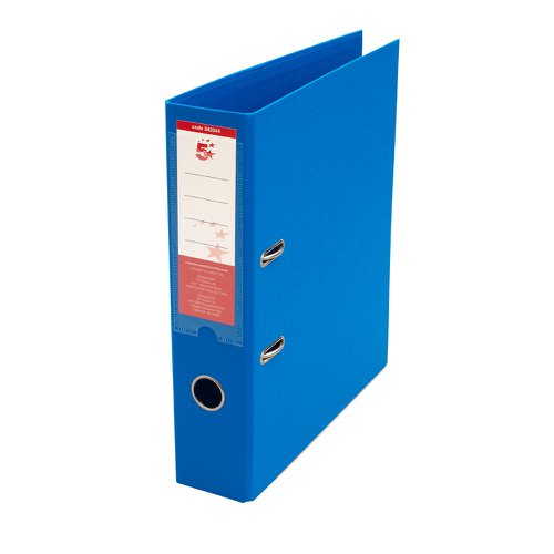 5 STAR OFFICE PREMIUM POLYPROPYLENE LEVER ARCH FILE A4 BLUE