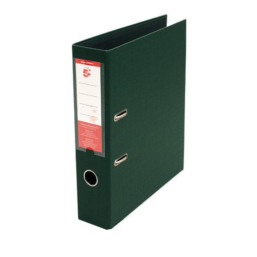 5 STAR OFFICE PREMIUM POLYPROPYLENE LEVER ARCH FILE A4 GREEN