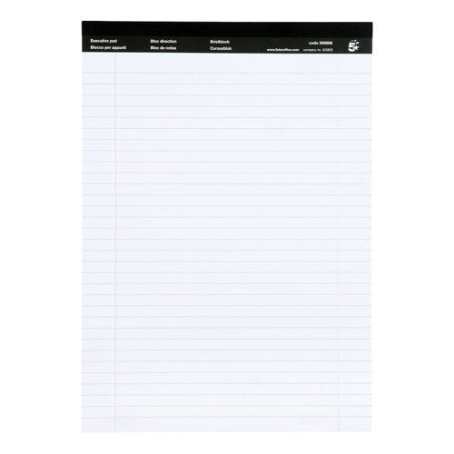 5 STAR OFFICE EXECUTIVE PAD HEADBOUND 60GSM RULED MARGIN PER