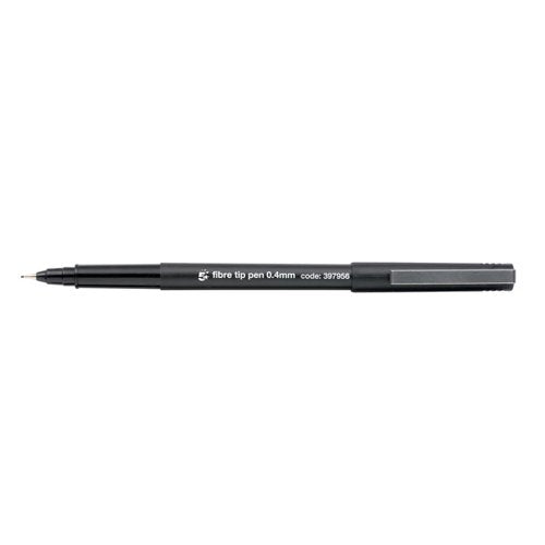 5 STAR OFFICE FIBRE TIP PEN MEDIUM 0.7MM TIP 0.4MM LINE BLAC