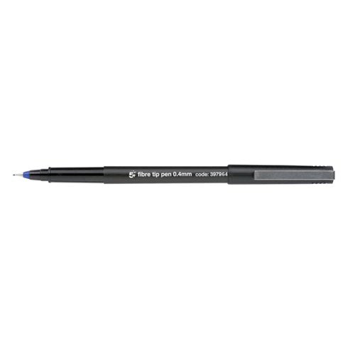 5 STAR OFFICE FIBRE TIP PEN MEDIUM 0.7MM TIP 0.4MM LINE BLUE
