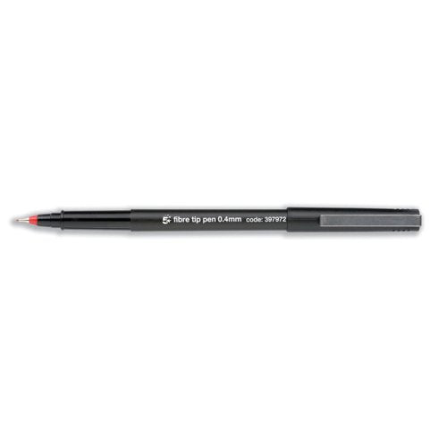 5 STAR OFFICE FIBRE TIP PEN MEDIUM 0.7MM TIP 0.4MM LINE RED