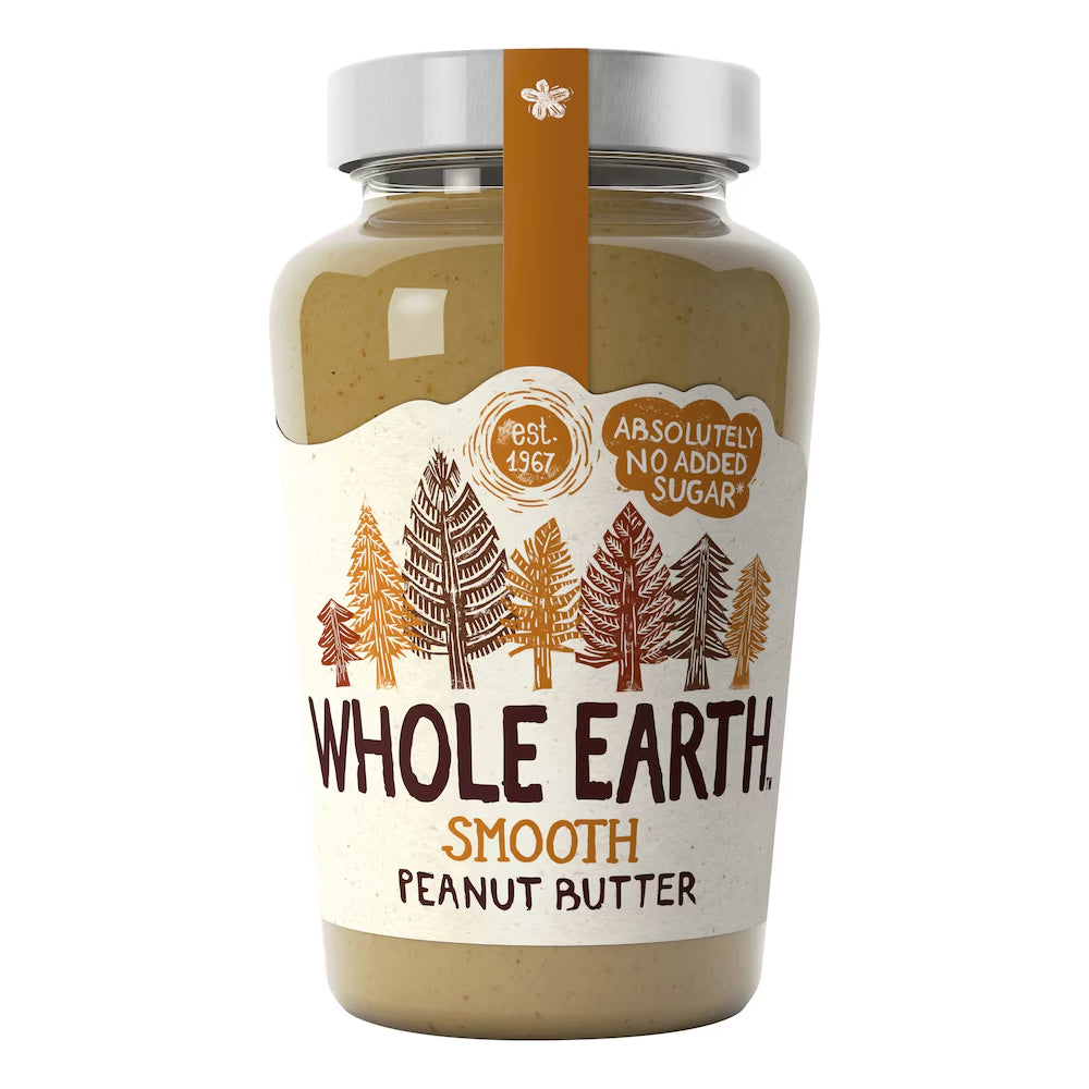 WHOLE EARTH SMOOTH PEANUT BUTTER (454g) x 6
