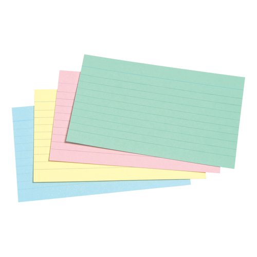5 STAR OFFICE RECORD CARDS RULED BOTH SIDES 127X76MM ASSORTE
