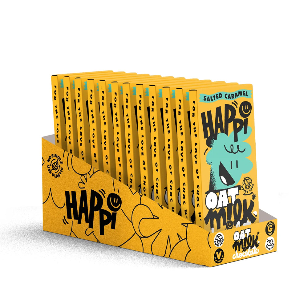 HAPPI OAT M!LK SALTED CARAMEL CHOCOLATE BAR (40g) x 15