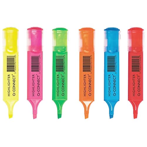 Q-CONNECT ASSORTED HIGHLIGHTER PENS (Pack of 6)
