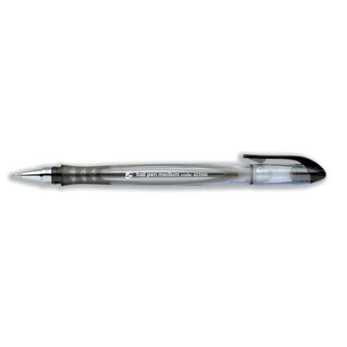 5 STAR OFFICE GRIP BALL PEN MEDIUM 1.0MM TIP 0.4MM LINE BLAC