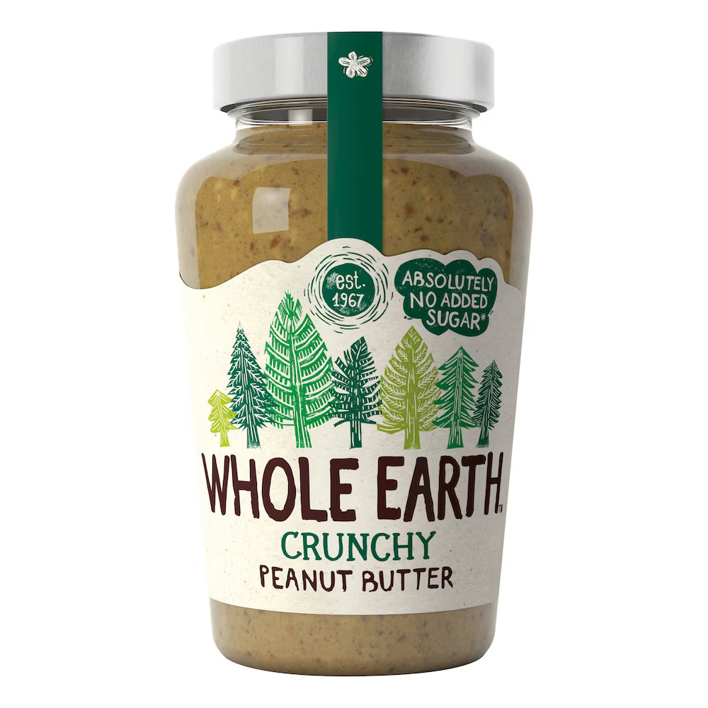 WHOLE EARTH CRUNCHY PEANUT BUTTER (454g) x 6