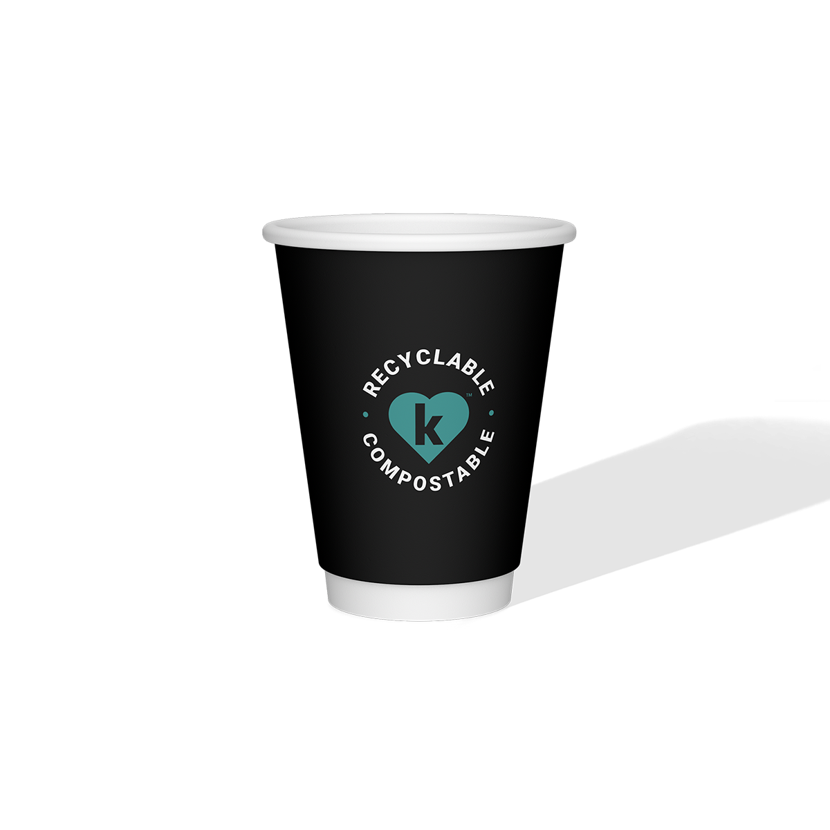 CUPKIND AQUEOUS DOUBLE WALL BLACK CUP (12oz/341ml) x 500