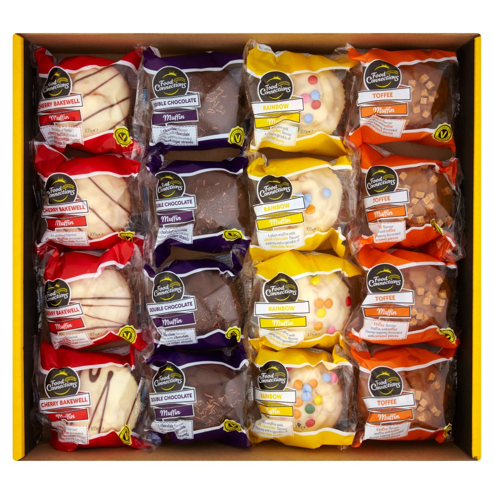 FOOD CONNECTIONS TOPPED MIXED MUFFINS x 16
