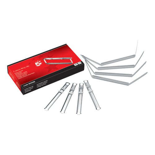5 STAR OFFICE 2PIECE FILING CLIP CAPACITY 51MM METAL (PACK O