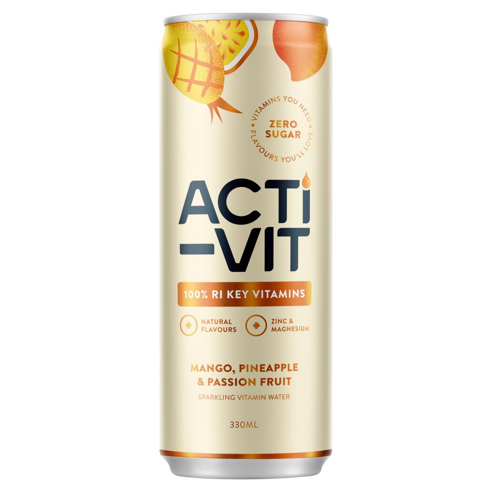ACTI-VIT TROPICAL BOOST VITAMIN SPARKLING WATER (330ml) x 12