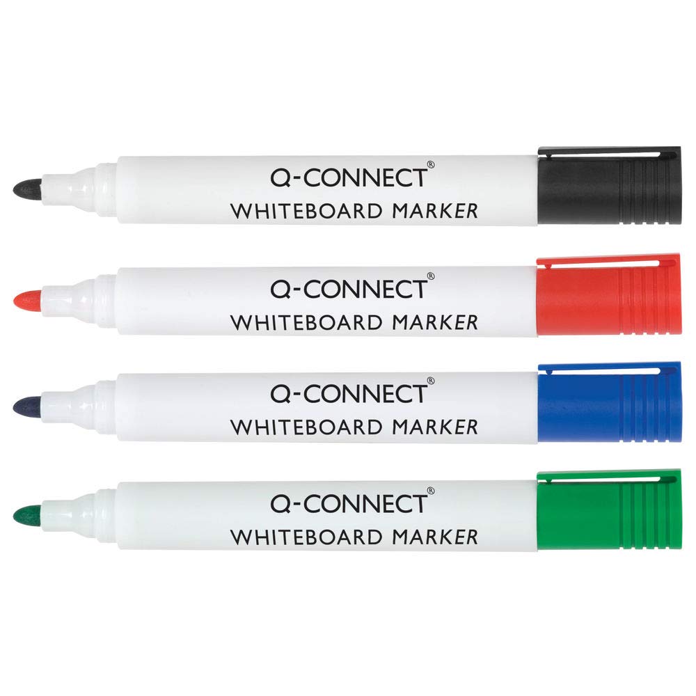 Q-CONNECT ASSORTED DRYWIPE MARKER PENS (Pack of 4)