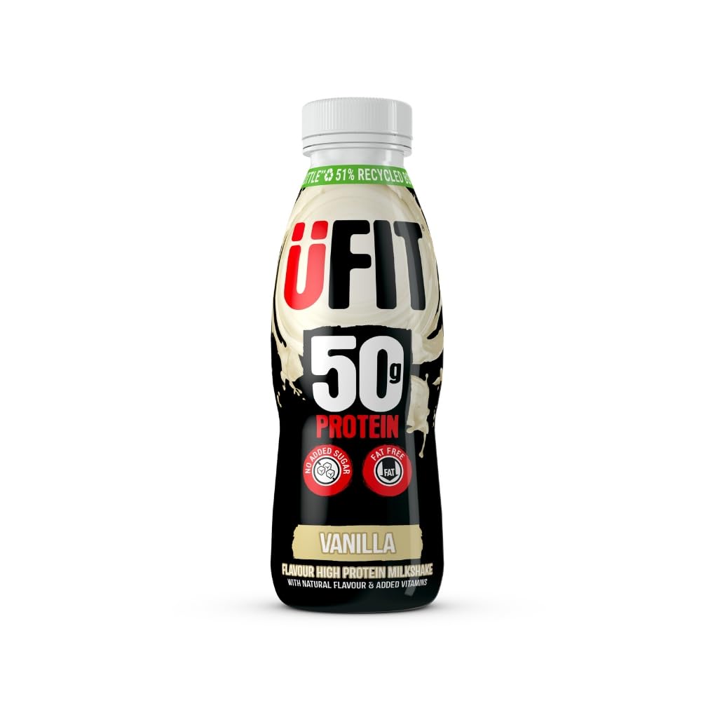 UFIT VANILLA 50G HIGH PROTEIN SHAKE (500ml) x 8
