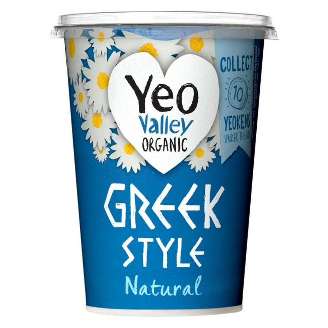 YEO VALLEY ORGANIC GREEK STYLE NATURAL YOGHURT (120g) x 4