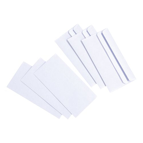 5 STAR VALUE ENVELOPE DL WALLET SELF SEAL 80GSM WHITE (PACK