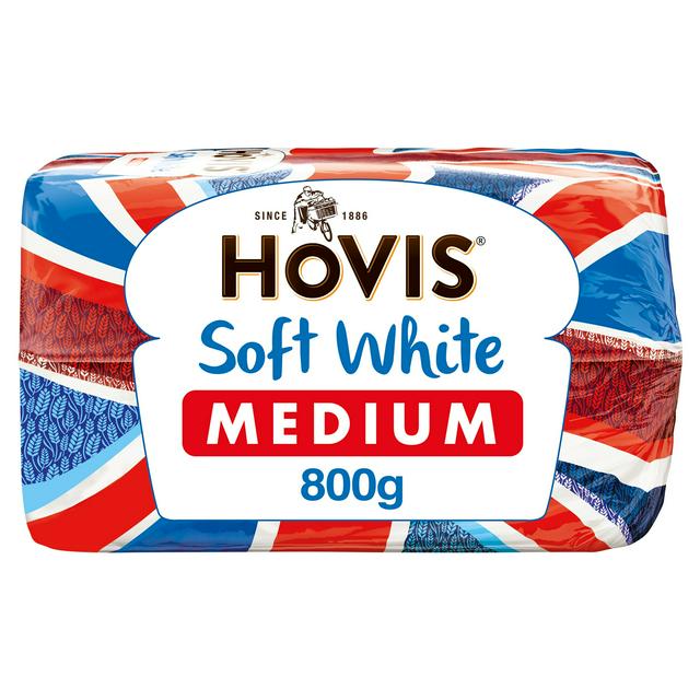 HOVIS MEDIUM SLICED WHITE LOAF OF BREAD (800g)