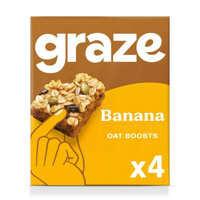 GRAZE BANANA OAT BOOST FLAPJACKS (4 Pack)