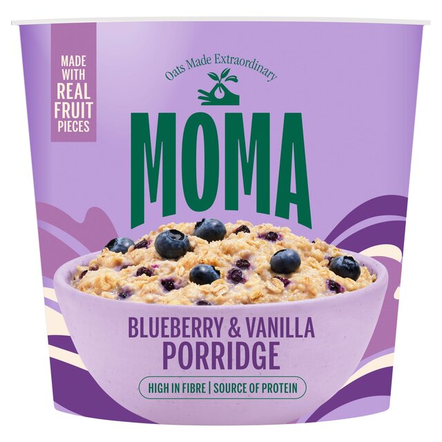 MOMA BLUEBERRY & VANILLA INSTANT PORRIDGE POTS (65g) x 8