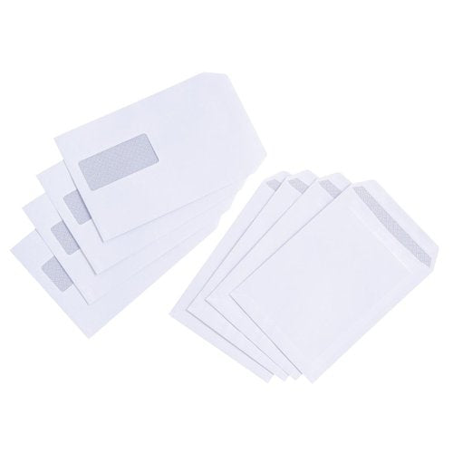 5 STAR VALUE ENVELOPES POCKET PRESS SEAL WINDOW 90GSM C5 229