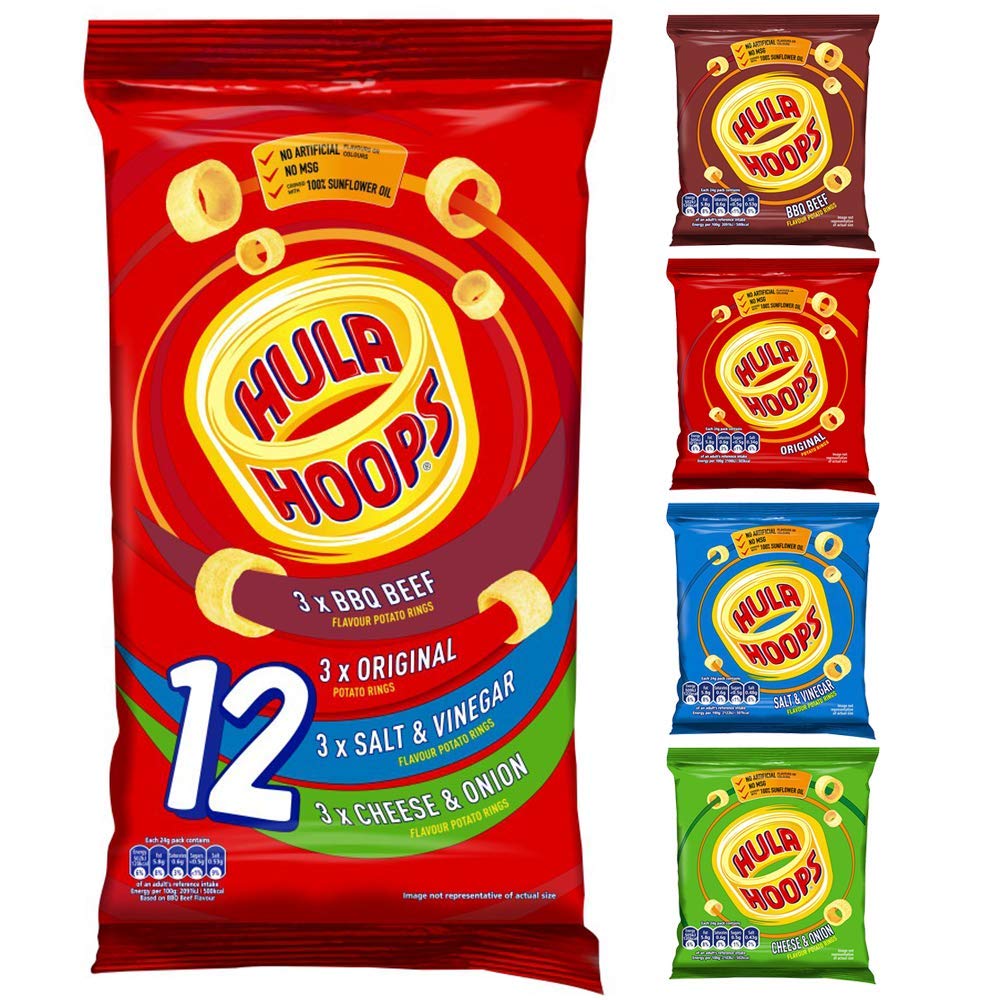 HULA HOOPS VARIETY MULTIPACK CRISPS (24g) x 12