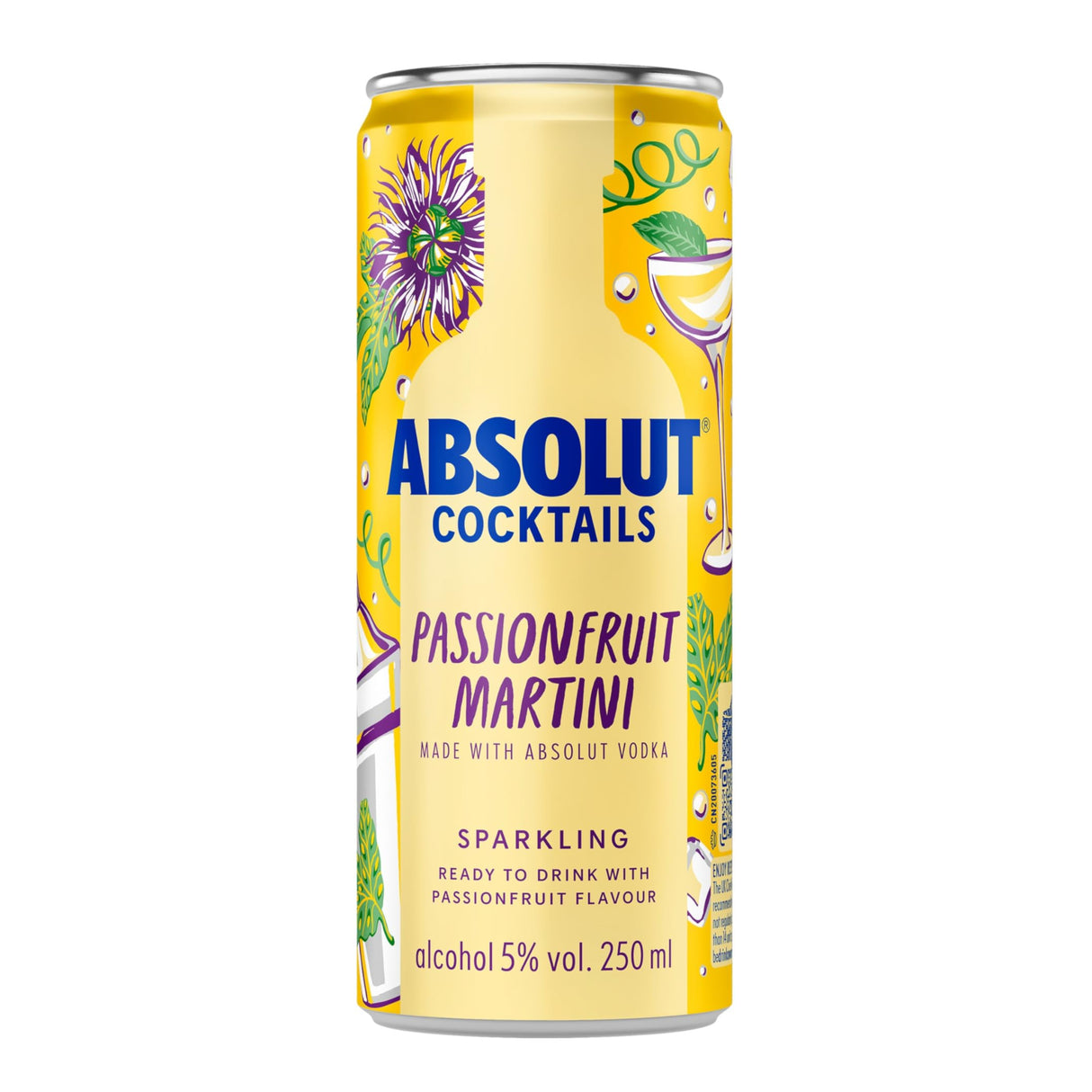 ABSOLUT PASSIONFRUIT MARTINI COCKTAIL (250ml) x 12