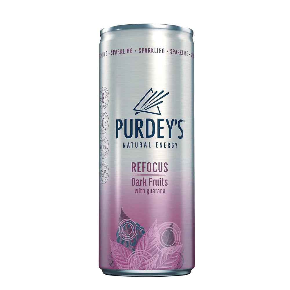 PURDEYS REFOCUS SPARK DARK FRUITS WITH GUARANA (250ml) x 12