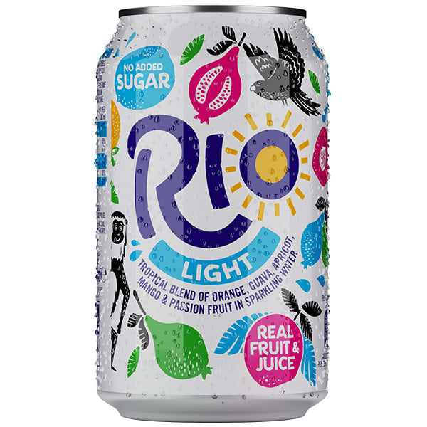 RIO LIGHT TROPICAL SPARKLING FRUIT CANS (300ml) x 24