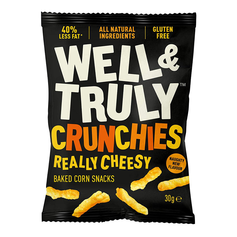 WELL & TRULY REALLY CHEESY CRUNCHIES (30g) x 10