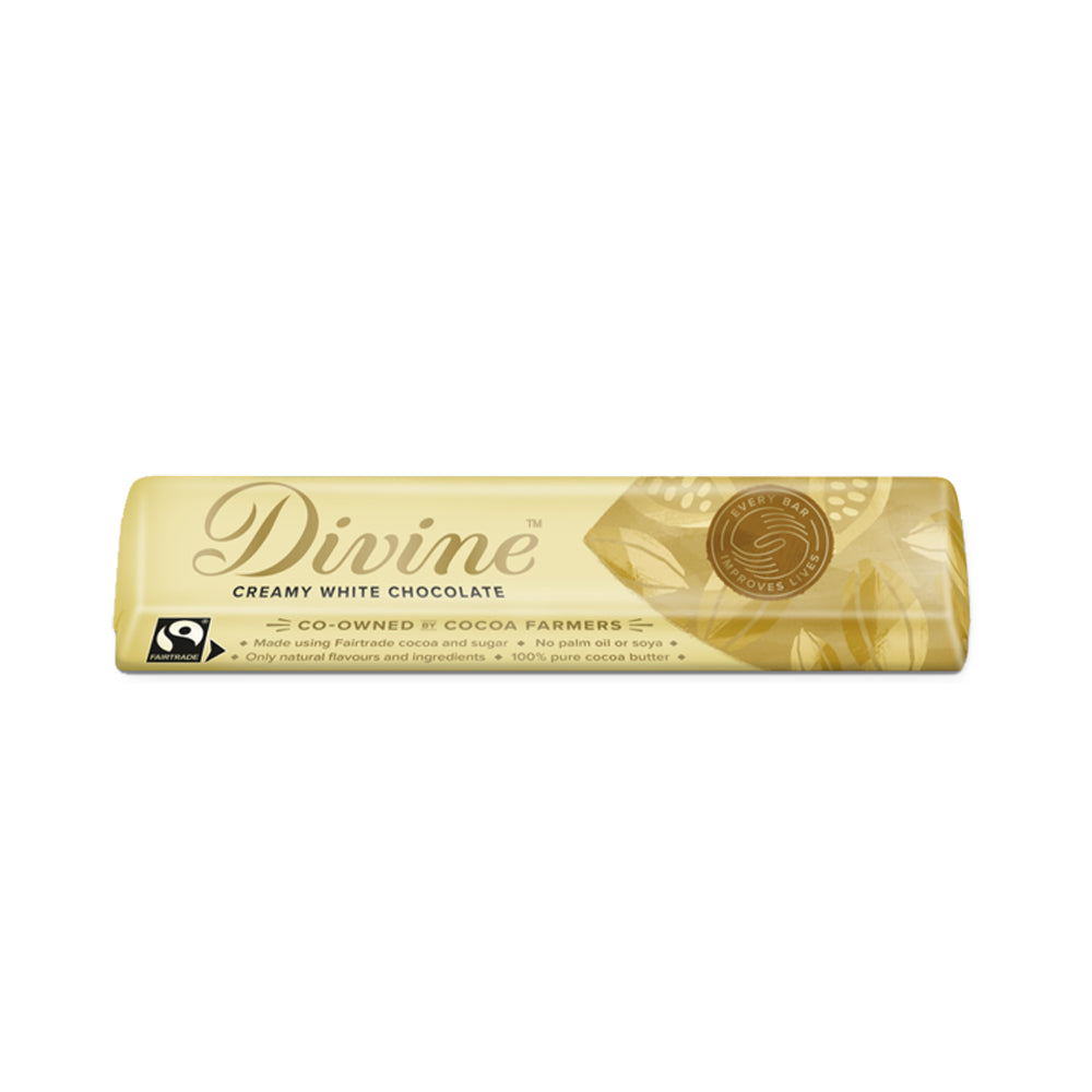 DIVINE FAIRTRADE WHITE CHOCOLATE BAR (35g) x 30
