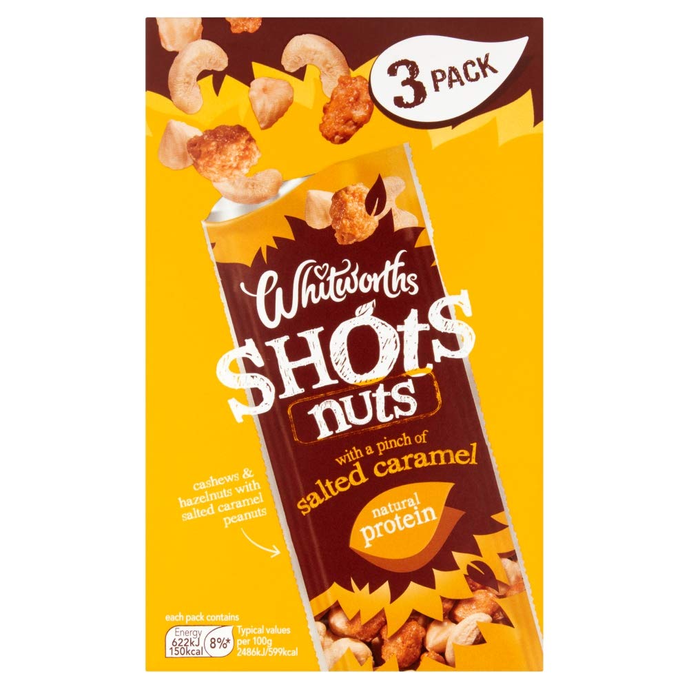 WHITWORTHS SALTED CARAMEL SHOTS PACK (25g) x 3