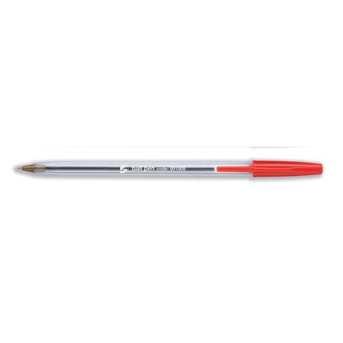 5 STAR OFFICE BALL PEN CLEAR BARREL MEDIUM 1MM TIP 0.4MM LIN