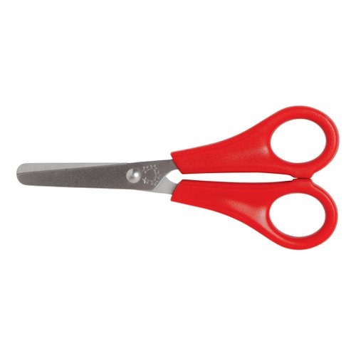 5 STAR OFFICE SCHOOL SCISSORS 130MM RED