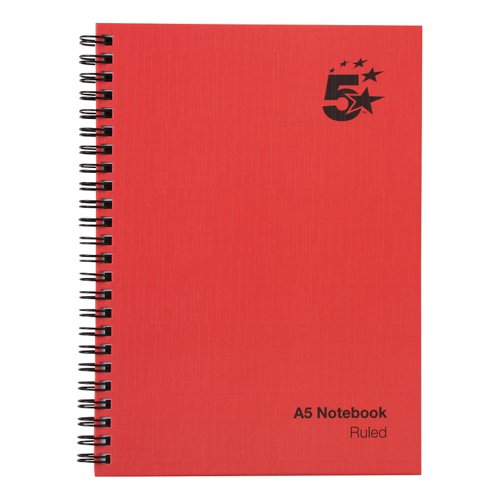 5 STAR OFFICE MANUSCRIPT NOTEBOOK WIREBOUND 70GSM RULED 160P