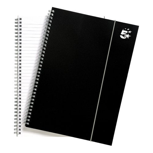 5 STAR OFFICE NOTEBOOK WIREBOUND POLYPROPYLENE 80GSM RULED 1