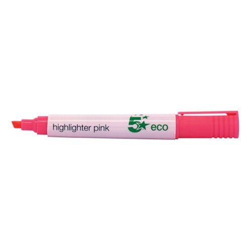 5 STAR ECO HIGHLIGHTER CHISEL TIP 1-5MM LINE PINK (PACK OF 1