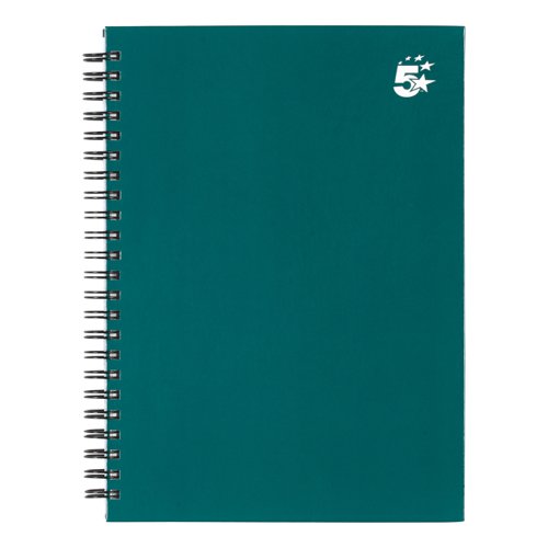 5 STAR OFFICE TWINBOUND HARDBACK A5 140PG TEAL (PACK OF 5)