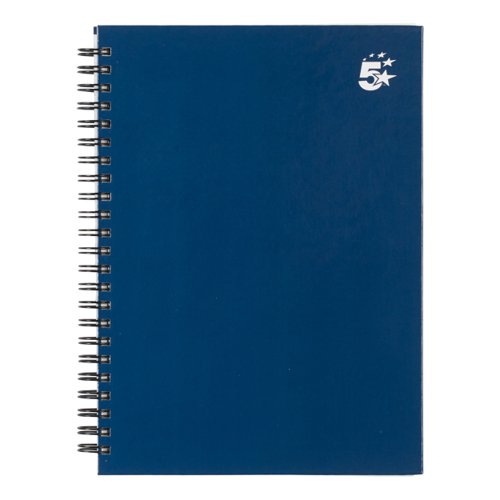 5 STAR OFFICE TWINBOUND HARDBACK A5 140PG INDIGO (PACK OF 5)