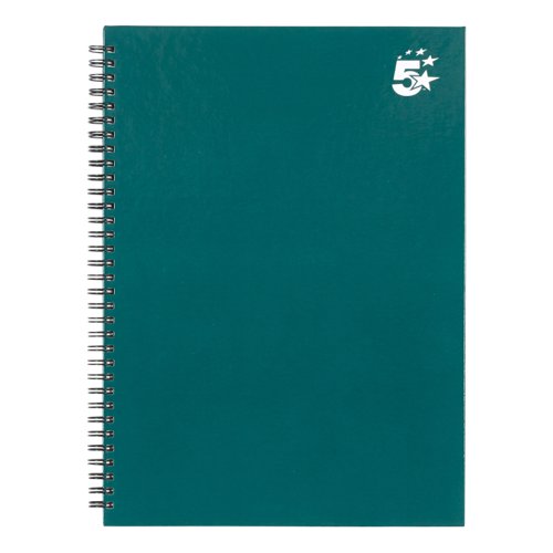 5 STAR OFFICE TWINBOUND HARDBACK A4 140PG TEAL (PACK OF 5)