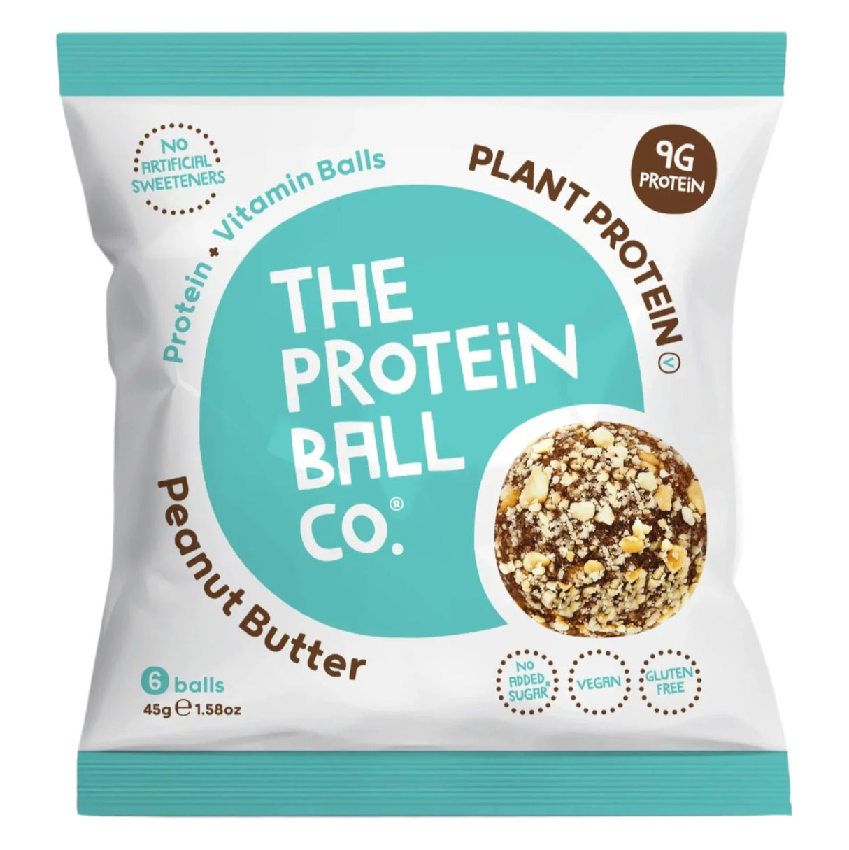 THE PROTEIN BALL CO. PEANUT BUTTER PLANT PROTEIN BALLS (45g) x 10